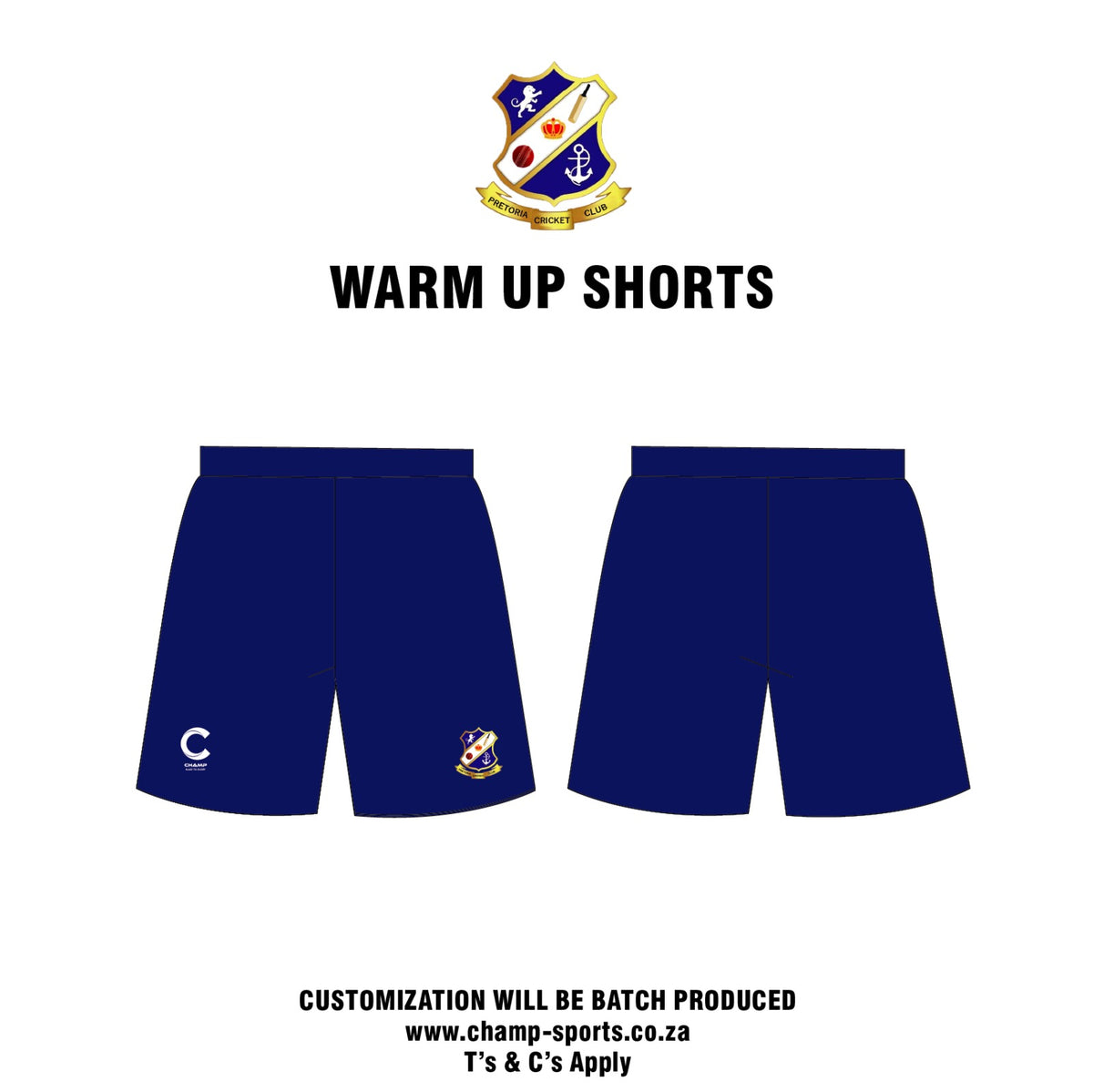 Pretoria CC – Warm Up Shorts
