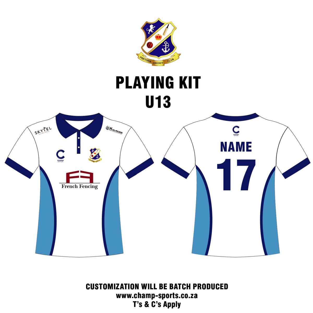 Pretoria CC – Playing Shirt – U13