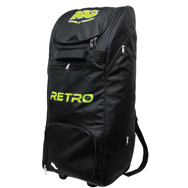 KG RETRO – Duffle Wheelie – Black/Green + Free KG Backpack