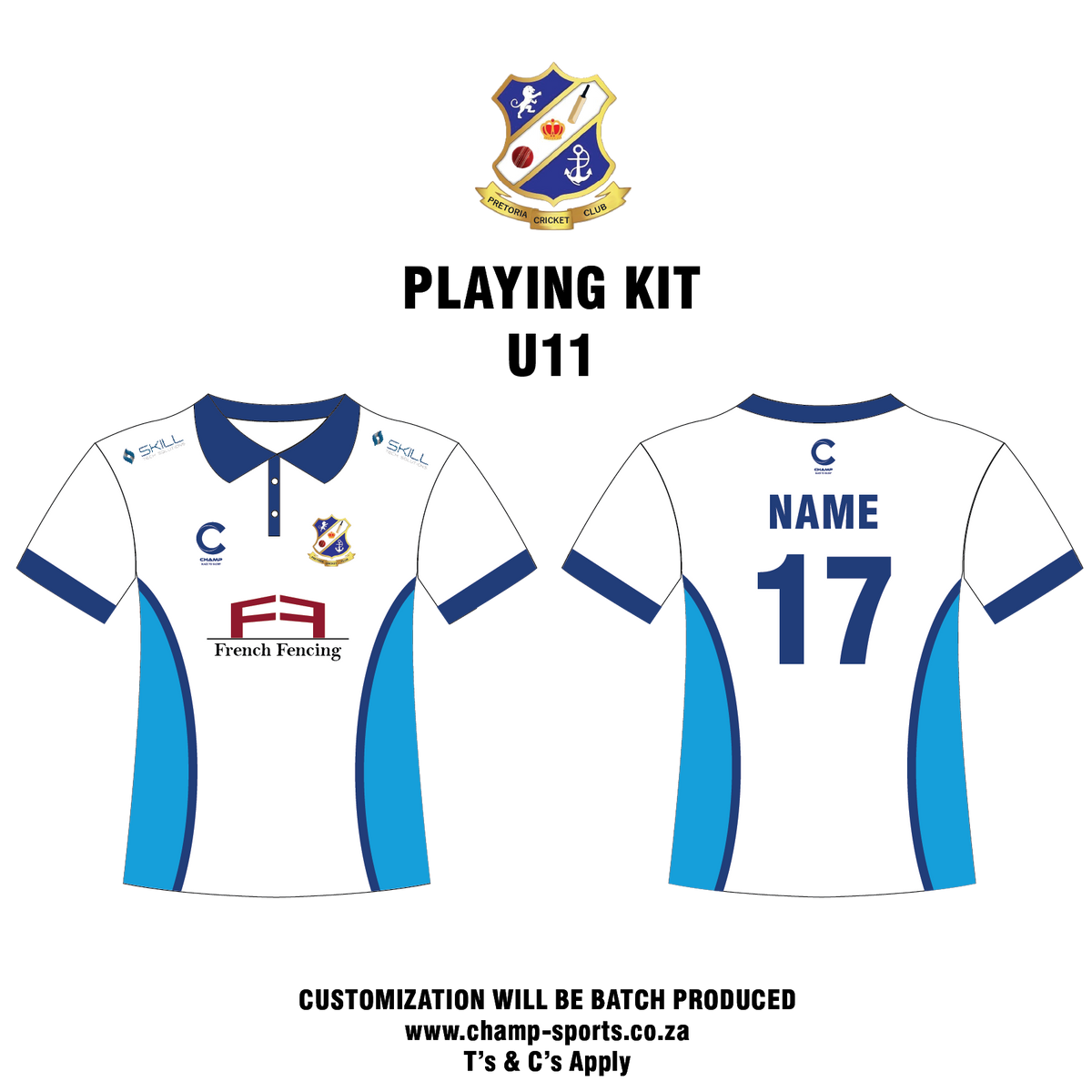Pretoria CC – Playing Shirt – U 11
