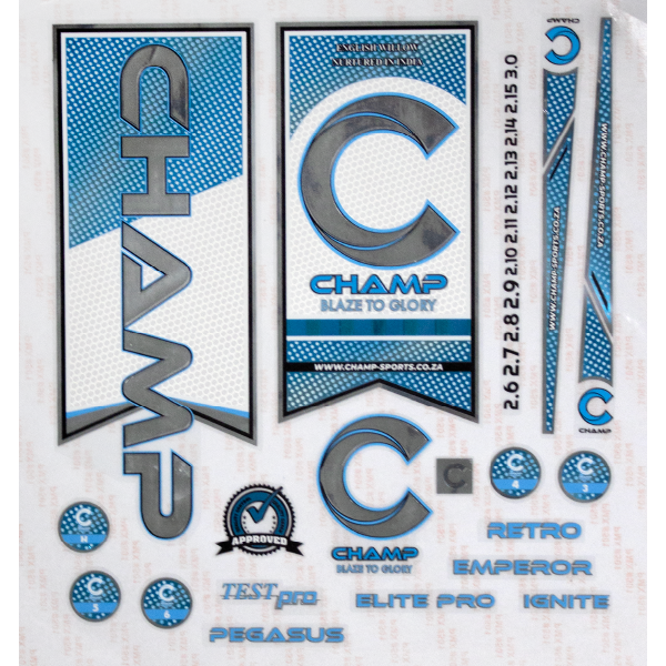 Champ Junior 2025 Bat Stickers