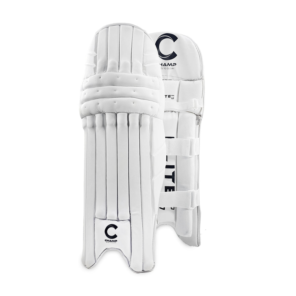 Champ Elite Pro 1.0 – Light Weight – Batting Leg Guard – Black And White