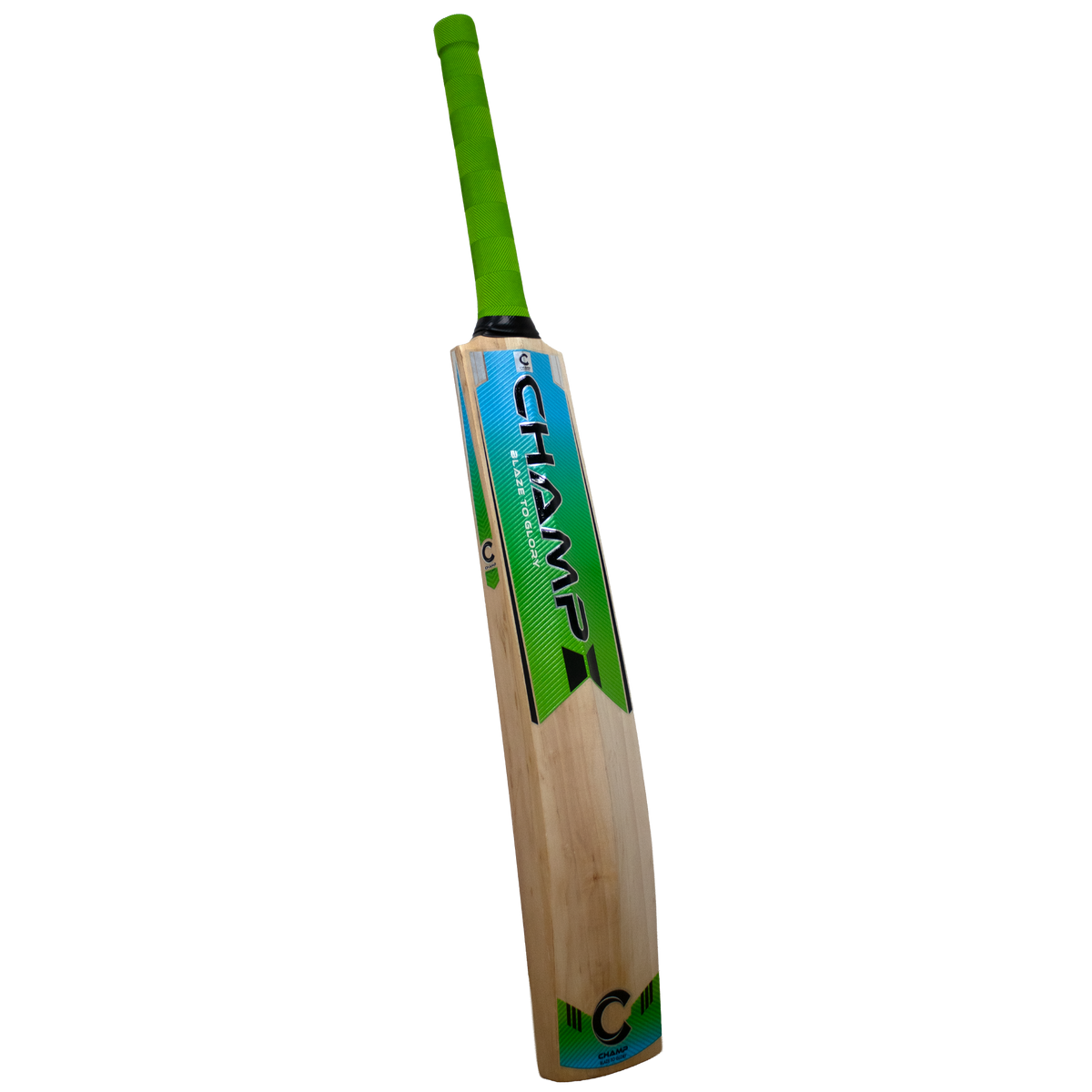 Champ Elite English Willow Cricket Bat – Blue and Green – Short Blade