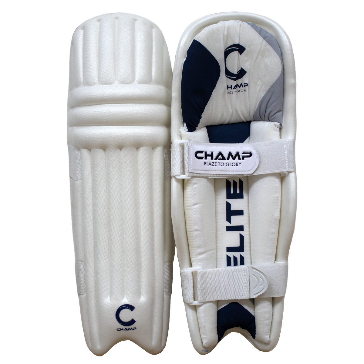 Champ Elite Moulded 26 – Light Weight – Pads – Ambidextrous – Navy and White – S.Junior – Junior