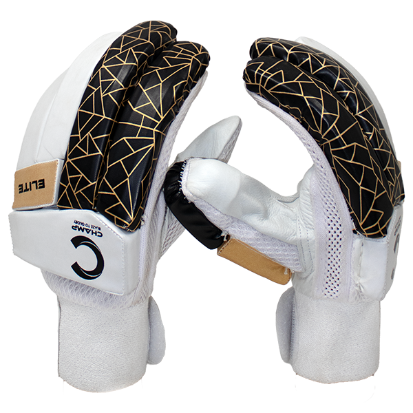 Champ Junior Elite Batting Gloves – Black and Gold – Youth