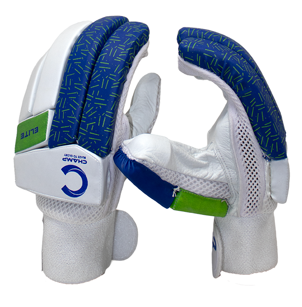 Champ Junior Elite Batting Gloves – Blue and Green – Youth