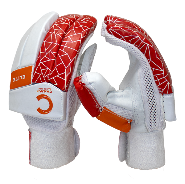 Champ Junior Elite Batting Gloves – Orange and Red – Youth