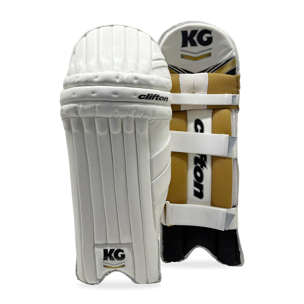 KG Select Gold and White – Batting Pads – Adult
