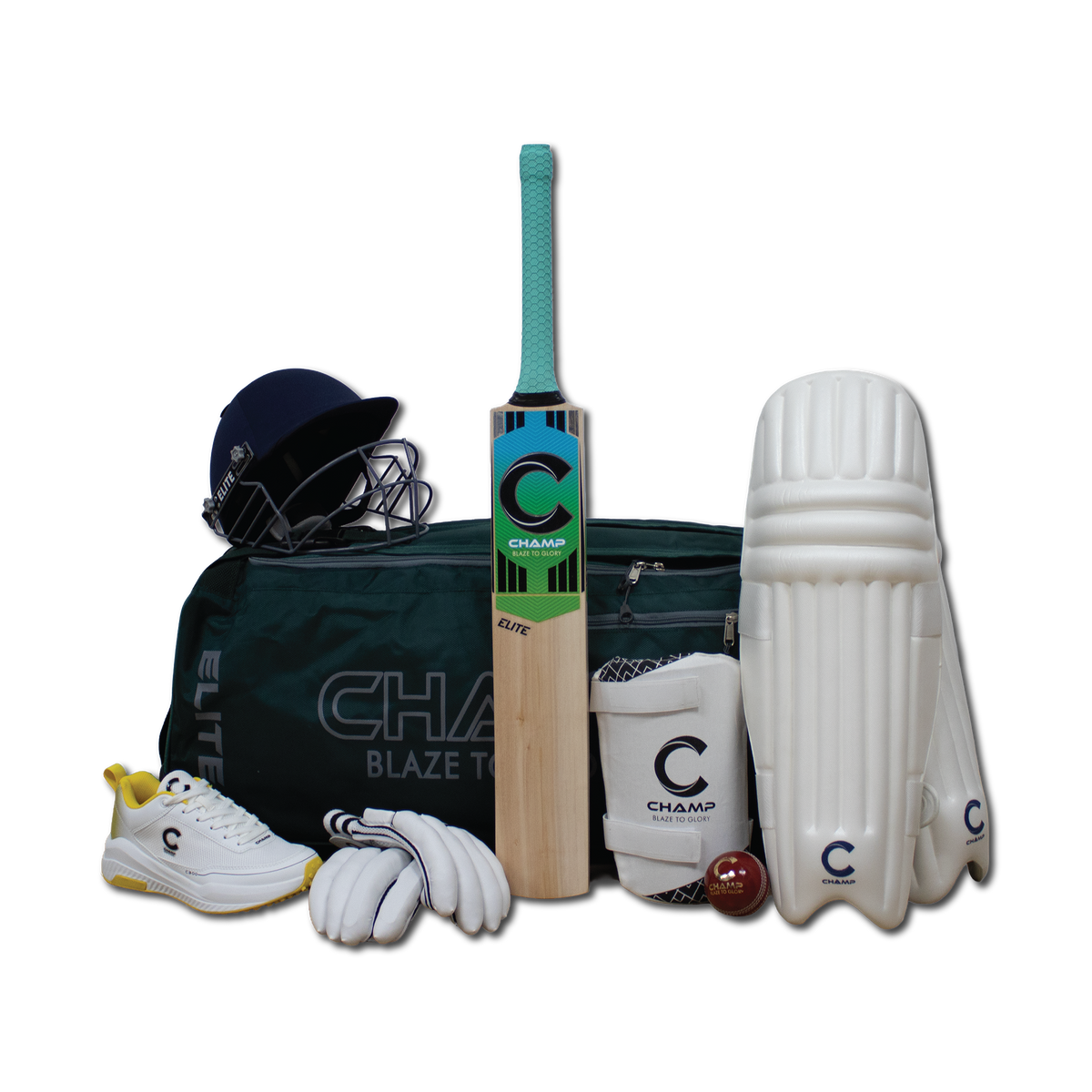 Champ Junior Full Kit Combo 26 – Blue and Green – Small Junior – size 1/2/3