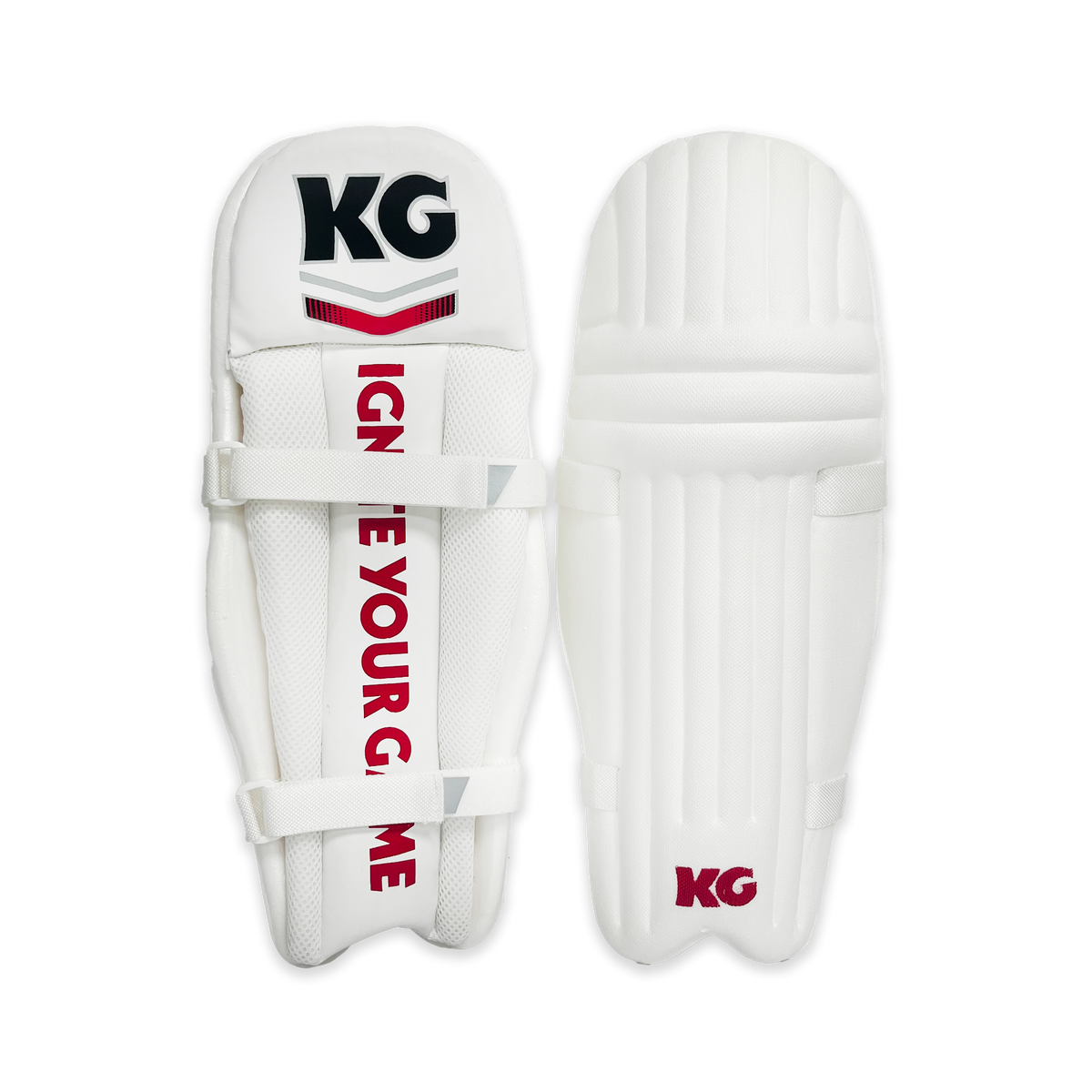 Kg Moulded Batting Pads – Ambidextrous – Red/White