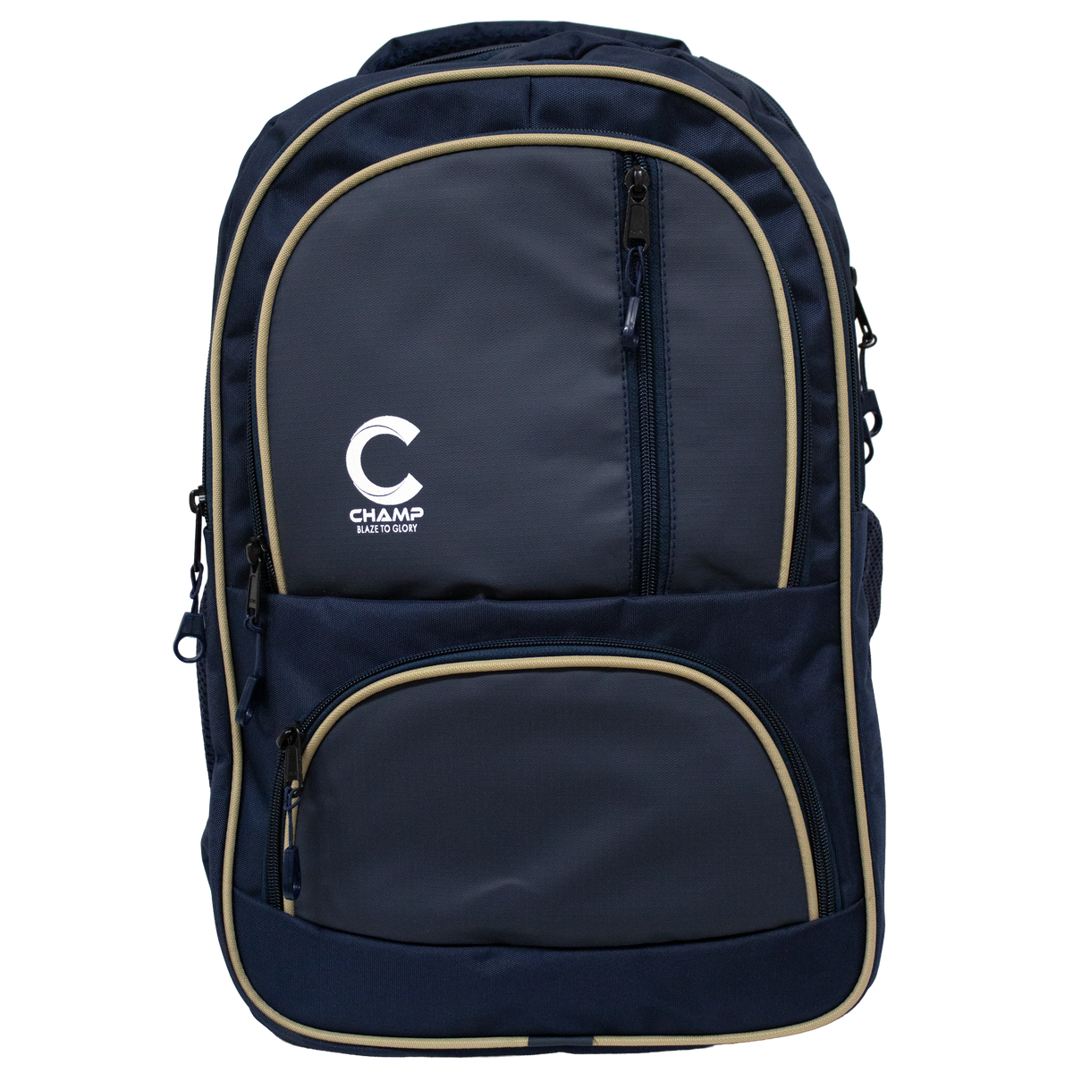 Champ Premium Backpack – Navy and Tan