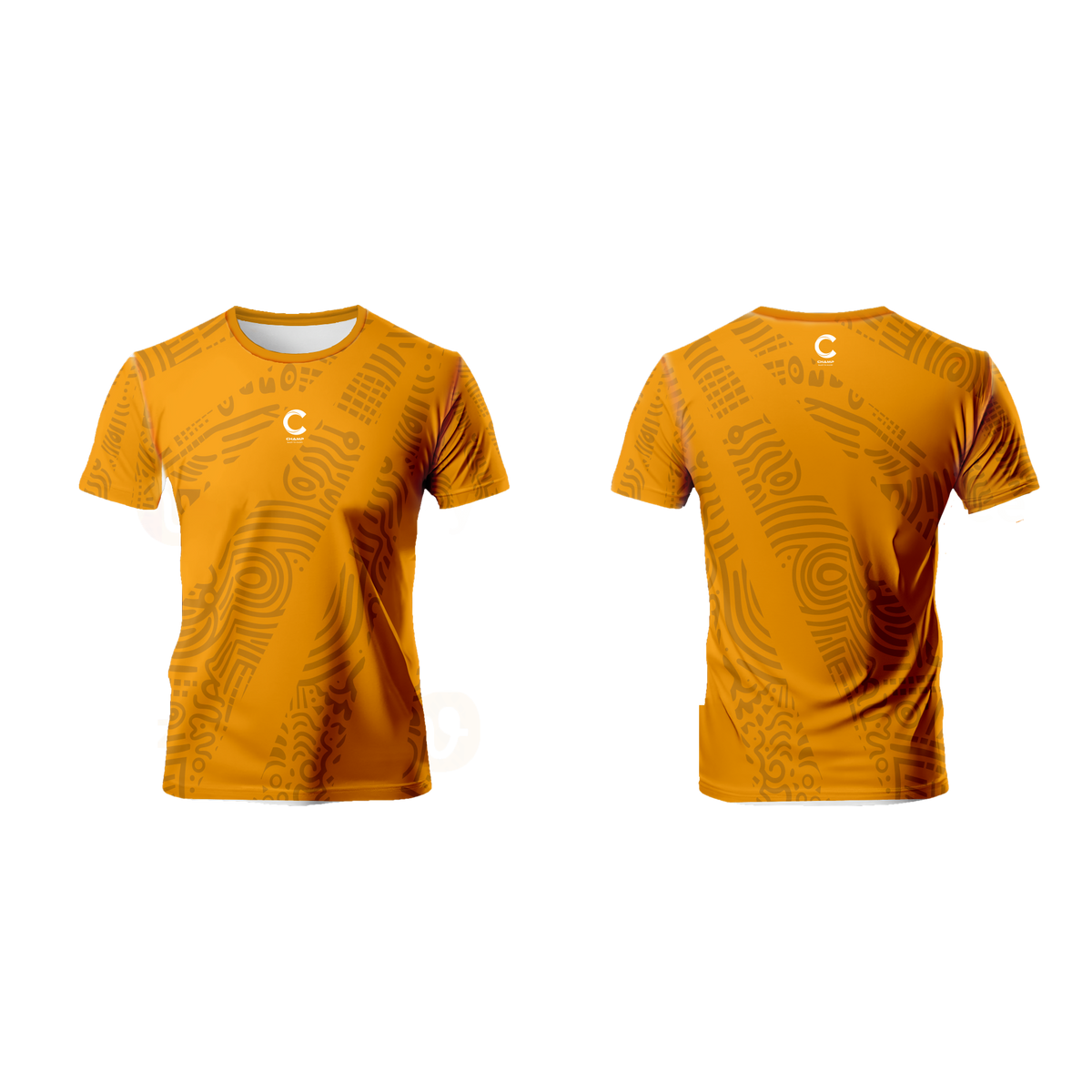 Champ Training T- Shirt – Orange Abstract