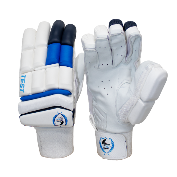 Bat Engineer Test Batting Gloves – White and Blue – Adult