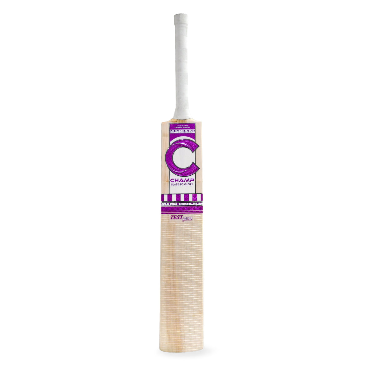 Champ Test Pro 1.0 English Willow Cricket Bat – Size 5 – Purple