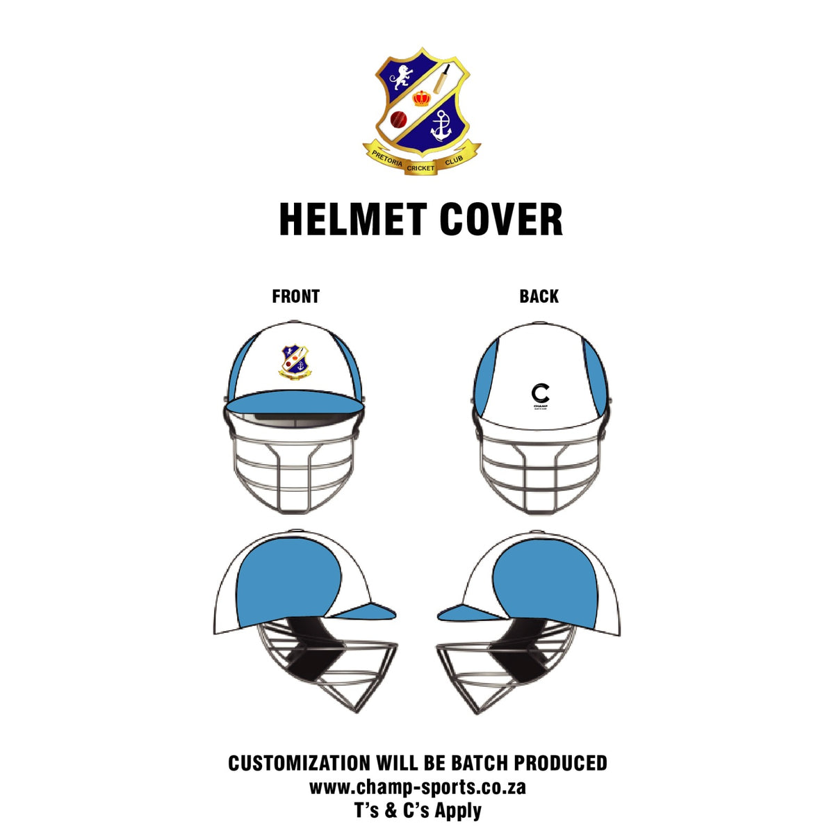 Pretoria CC – Helmet Cover