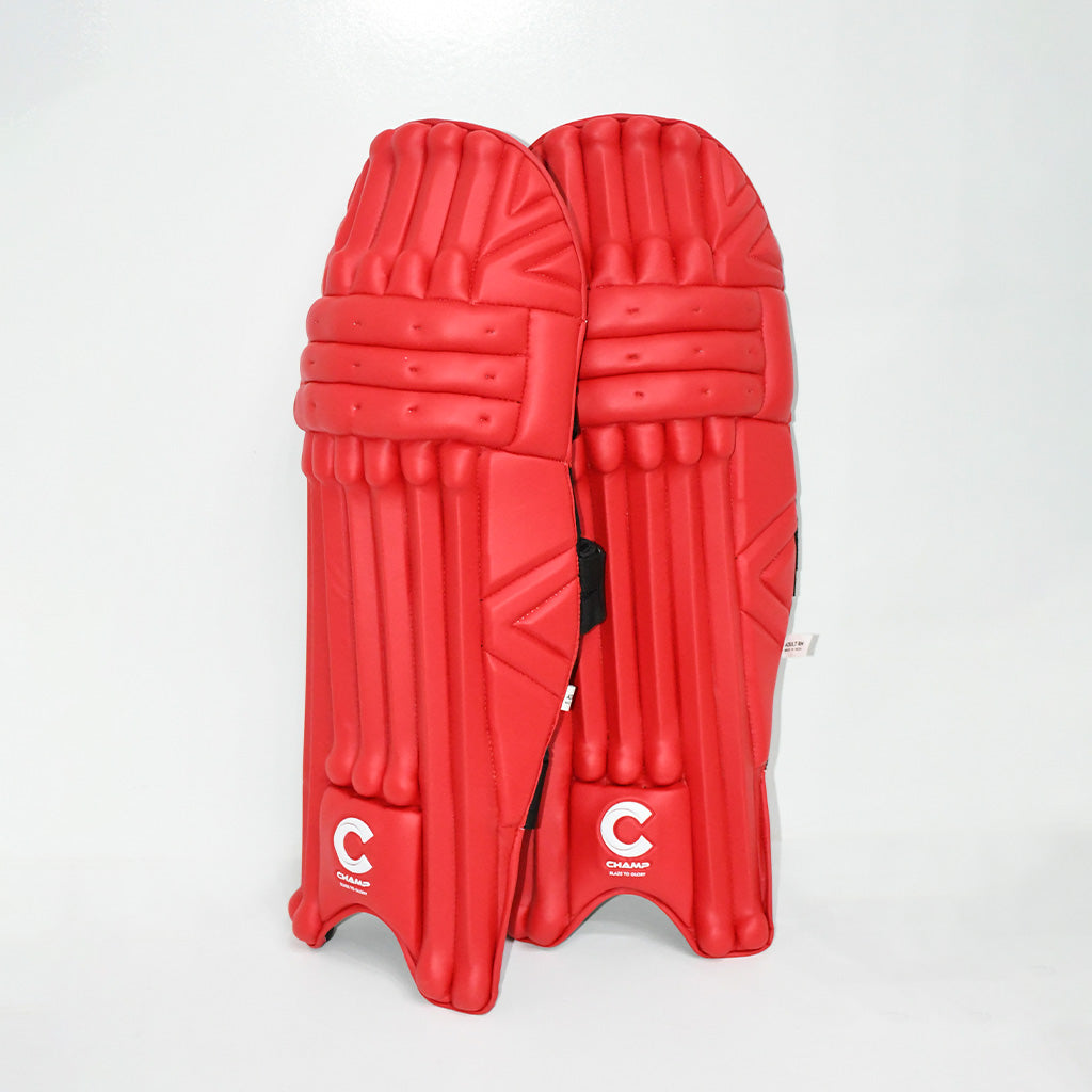 Champ Elite Batting Leg Guard (Pro) – Red