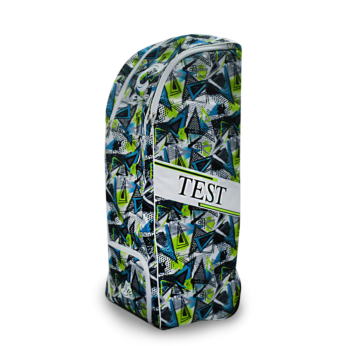 Champ TEST Duffle Wheelie – Kit Bag – Blue Green Triangle Abstract