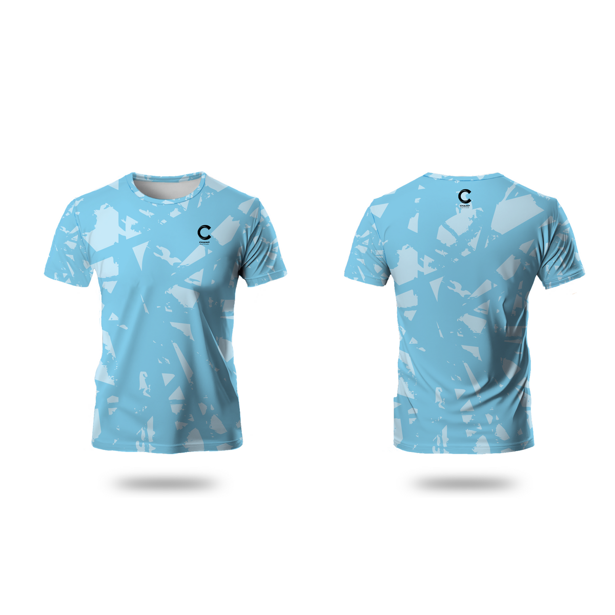 Champ Training T- Shirt – Sky Blue Abstract