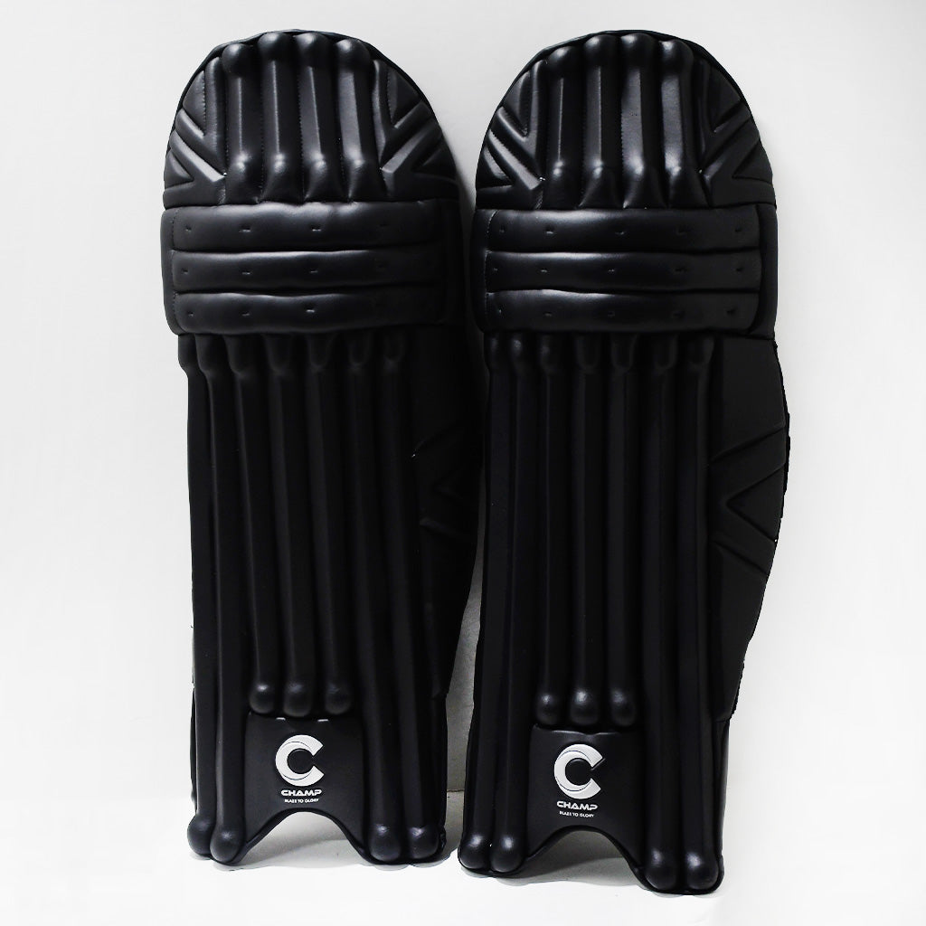 Champ EXCLUSIVE Batting Leg guard – Black – ADULTS