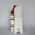Champ Elite Pro – Light Weight – Batting Leg guard – White Red – Academy – Youth – Junior