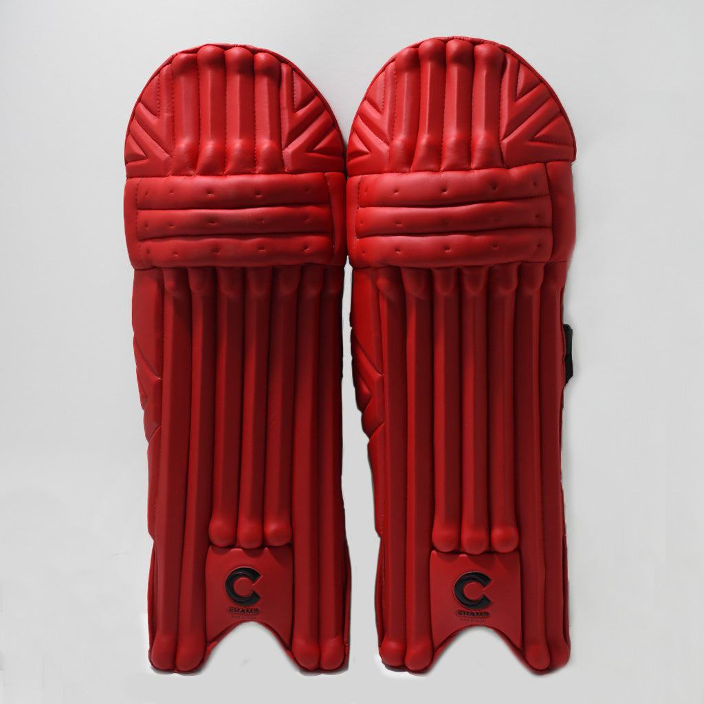 Champ Test Pro Batting Leg guard – Red – Adult / Large Adult