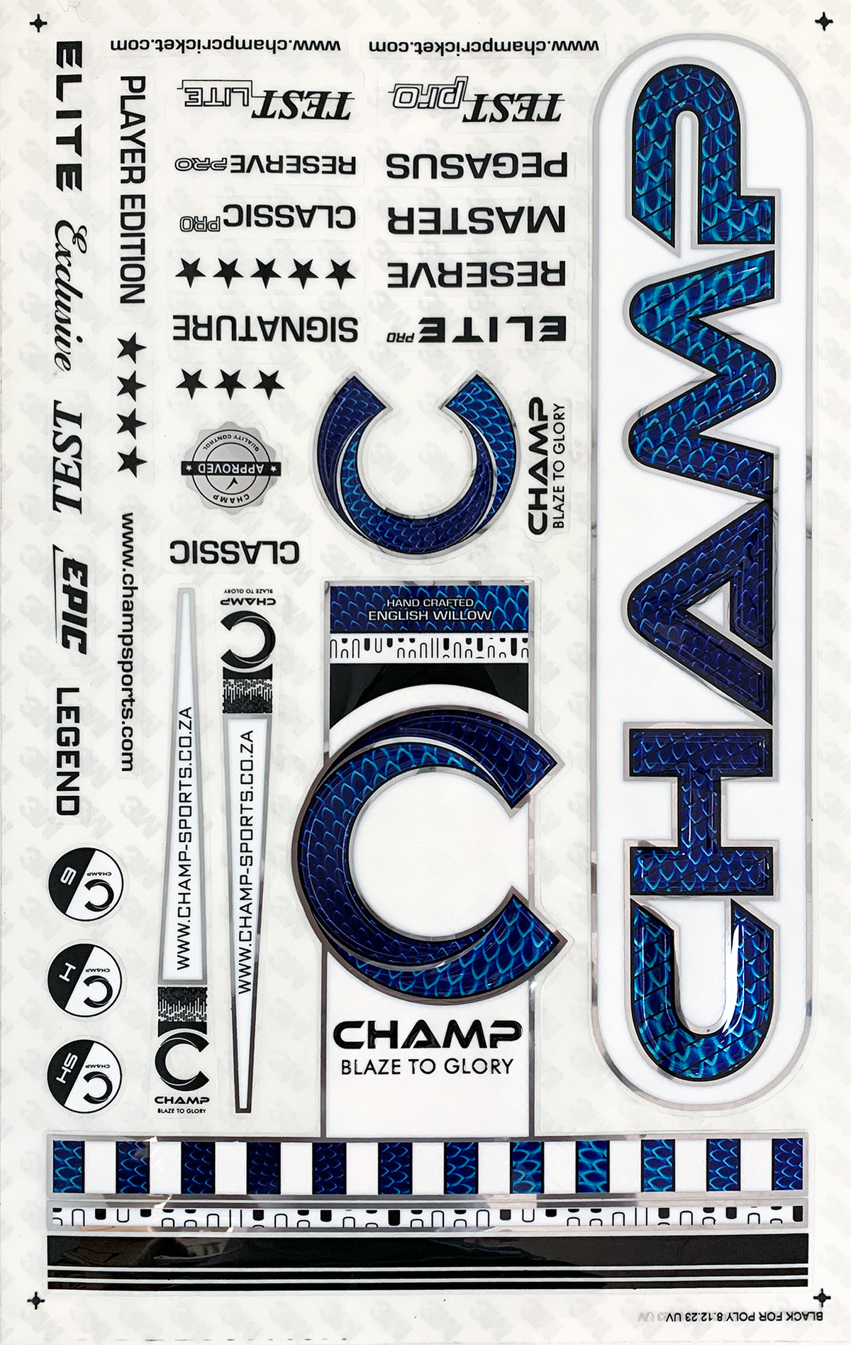 Champ 24/25 Bat Stickers