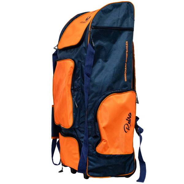 Champ Retro 2025 Duffle Wheelie-Navy and Orange