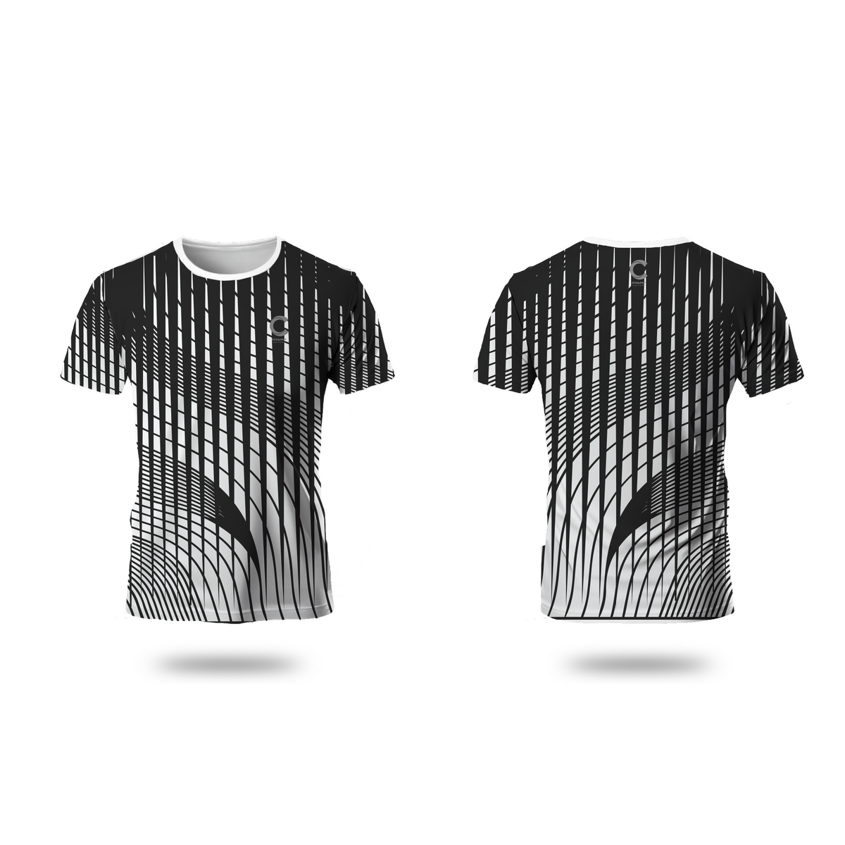 Champ Training T- Shirt – Black and White Abstract