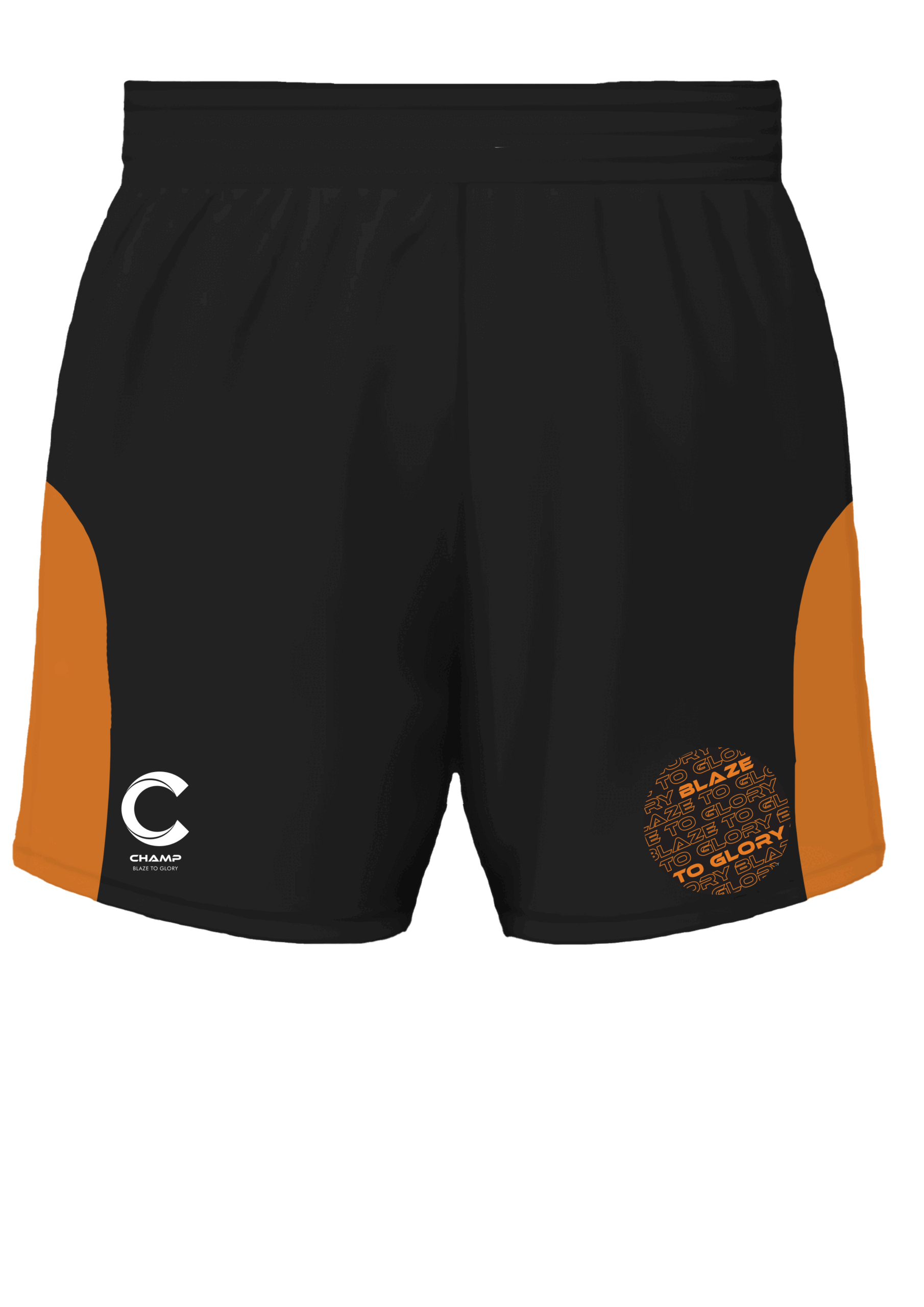 Champ Training Short – Black and Orange