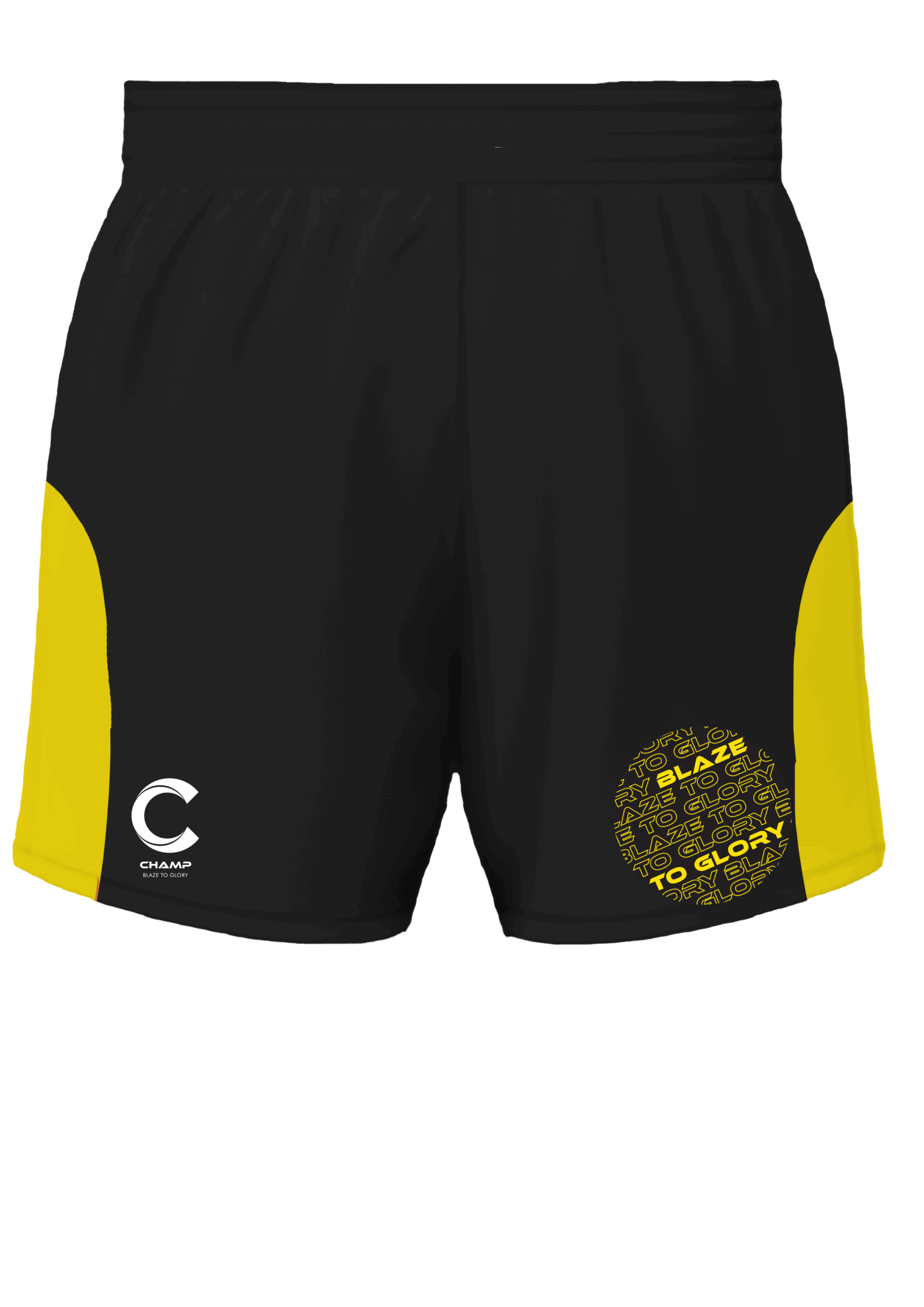 Champ Training Short – Black and Yellow